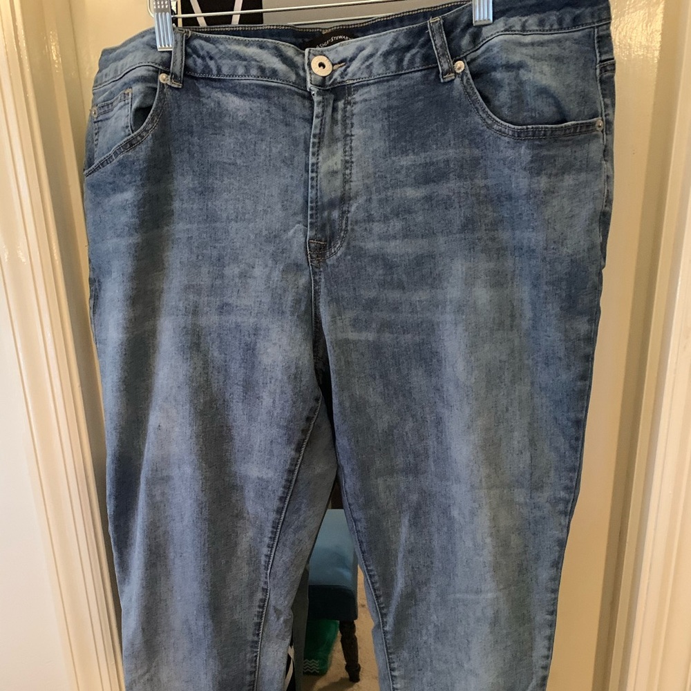 Plus size medium wash jeans